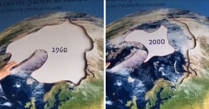 Une Video Qui Retrace L Evolution Choquante De La Calotte Glaciaire Au Cours Des Dernieres Decennies